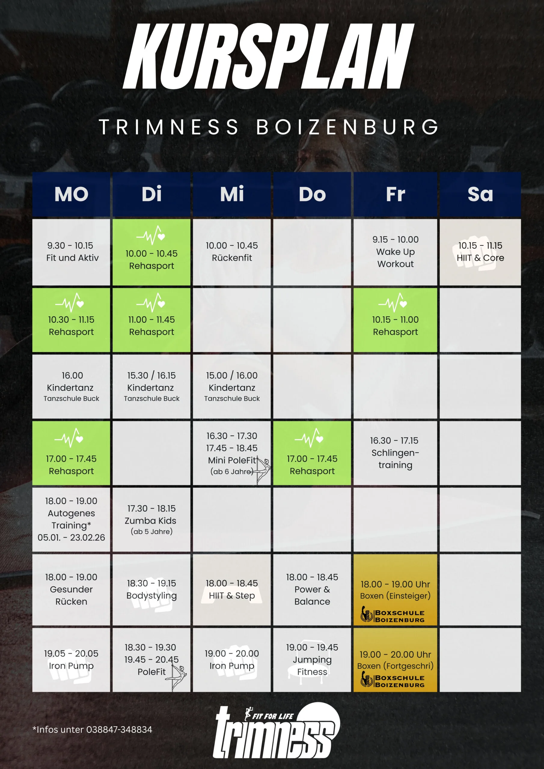 Kursplan Trimness Boizenburg